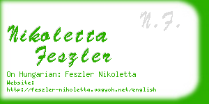 nikoletta feszler business card